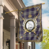 Cunningham Dress Blue Dancers Tartan Crest Garden Flag - Celtic Thistle Style